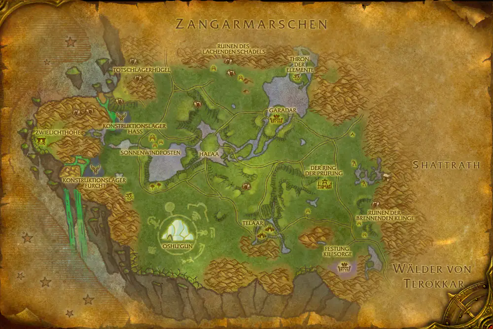 Gebietskarte Nagrand: Mitgliedervorteil – Markierungen: Annehmen, Abgeben