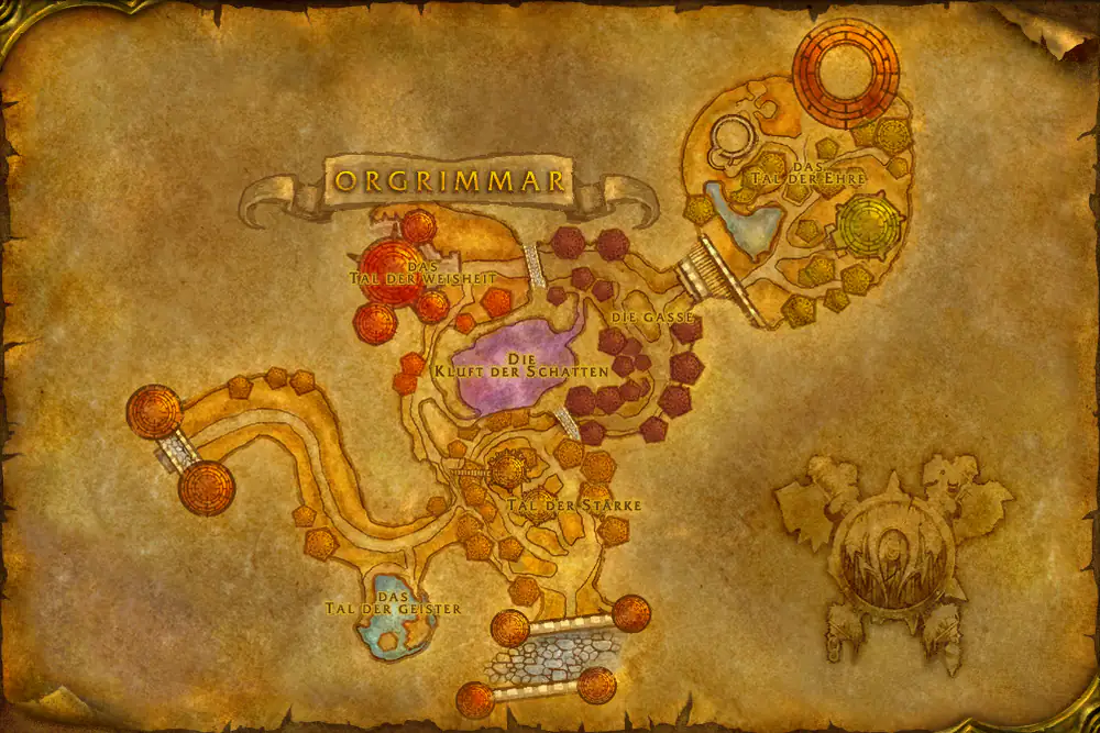 Gebietskarte Orgrimmar: Undercover – Markierungen: Annehmen
